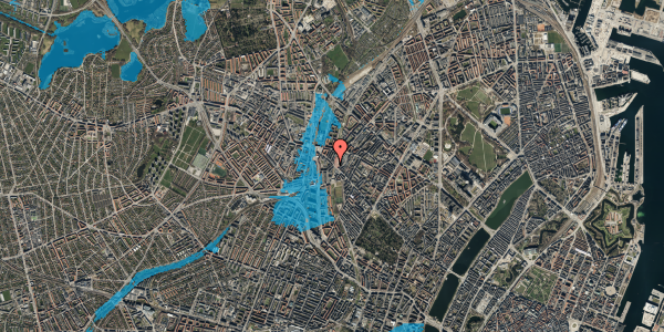 Oversvømmelsesrisiko fra vandløb på Esromgade 2, 2. tv, 2200 København N
