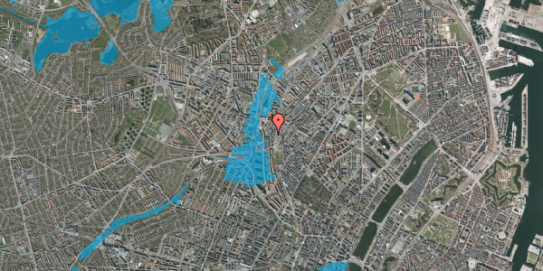 Oversvømmelsesrisiko fra vandløb på Esromgade 4A, 3. tv, 2200 København N