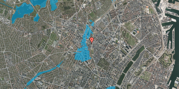 Oversvømmelsesrisiko fra vandløb på Esromgade 4C, 3. th, 2200 København N