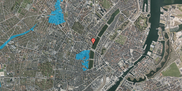 Oversvømmelsesrisiko fra vandløb på Ewaldsgade 2, st. th, 2200 København N