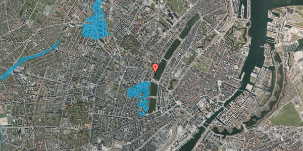 Oversvømmelsesrisiko fra vandløb på Ewaldsgade 8, 3. th, 2200 København N