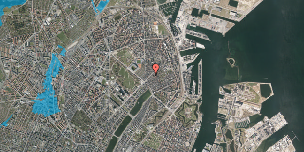 Oversvømmelsesrisiko fra vandløb på Faksegade 17, 3. tv, 2100 København Ø