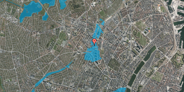 Oversvømmelsesrisiko fra vandløb på Falkevej 5, 1. th, 2400 København NV