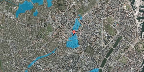 Oversvømmelsesrisiko fra vandløb på Falkevej 9, 1. tv, 2400 København NV