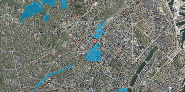 Oversvømmelsesrisiko fra vandløb på Falkevej 11, st. th, 2400 København NV