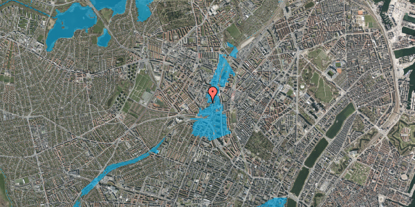 Oversvømmelsesrisiko fra vandløb på Falkevej 11, 3. tv, 2400 København NV