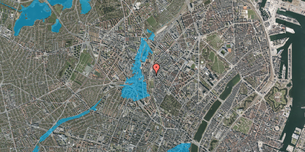 Oversvømmelsesrisiko fra vandløb på Farumgade 5, 1. th, 2200 København N