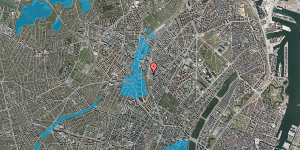 Oversvømmelsesrisiko fra vandløb på Farumgade 13, 3. tv, 2200 København N