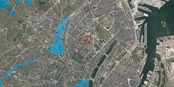 Oversvømmelsesrisiko fra vandløb på Fensmarkgade 20, 1. tv, 2200 København N