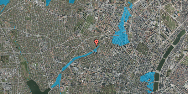 Oversvømmelsesrisiko fra vandløb på Ferskenvej 53, 1. , 2400 København NV