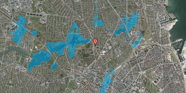 Oversvømmelsesrisiko fra vandløb på Filosofvænget 4, 2. tv, 2400 København NV