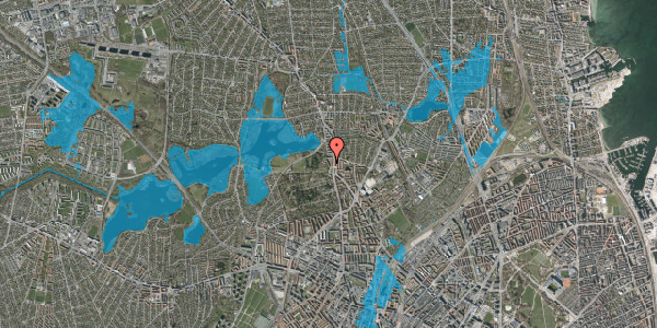 Oversvømmelsesrisiko fra vandløb på Filosofvænget 5, 2. th, 2400 København NV
