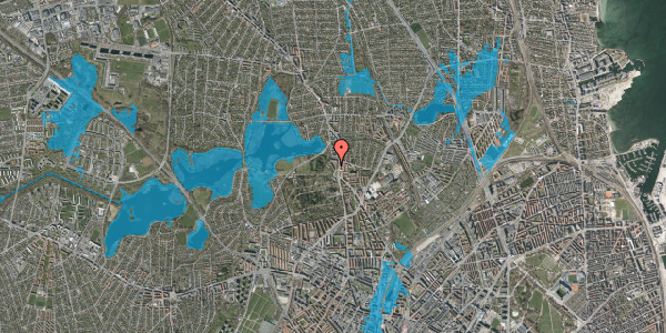 Oversvømmelsesrisiko fra vandløb på Filosofvænget 7, st. tv, 2400 København NV