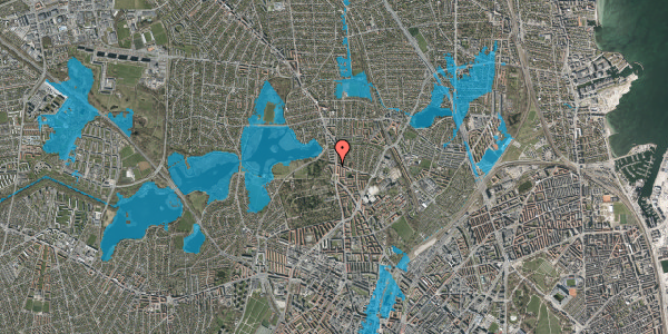 Oversvømmelsesrisiko fra vandløb på Filosofvænget 10, 1. tv, 2400 København NV