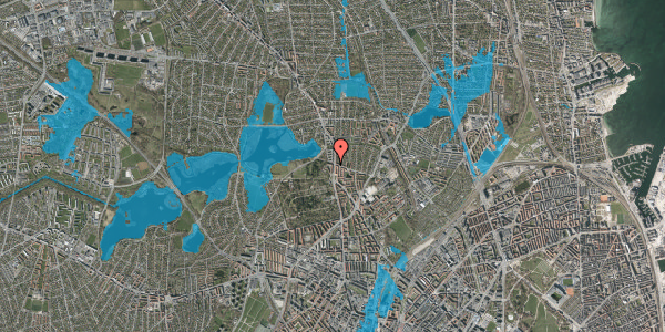 Oversvømmelsesrisiko fra vandløb på Filosofvænget 12, 1. tv, 2400 København NV