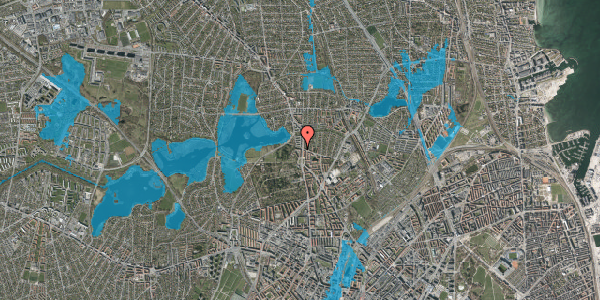 Oversvømmelsesrisiko fra vandløb på Filosofvænget 14, 1. tv, 2400 København NV