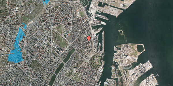 Oversvømmelsesrisiko fra vandløb på Fiskedamsgade 7, 5. tv, 2100 København Ø