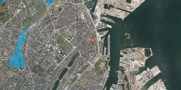 Oversvømmelsesrisiko fra vandløb på Fiskedamsgade 23, 4. tv, 2100 København Ø
