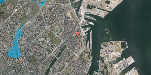 Oversvømmelsesrisiko fra vandløb på Fiskedamsgade 30, 5. th, 2100 København Ø