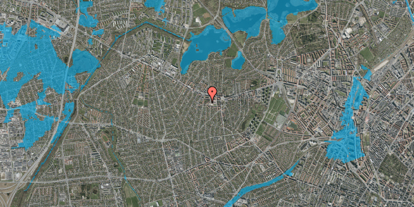 Oversvømmelsesrisiko fra vandløb på Fjenneslevvej 2, 2. th, 2700 Brønshøj