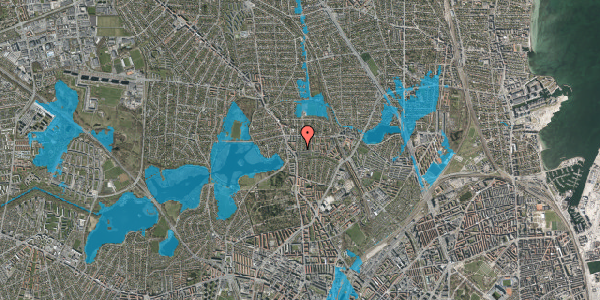 Oversvømmelsesrisiko fra vandløb på Fladstjernevej 1A, 2400 København NV