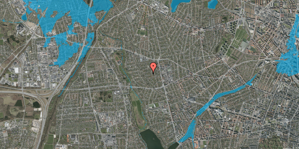 Oversvømmelsesrisiko fra vandløb på Flinterupvej 6, 2720 Vanløse