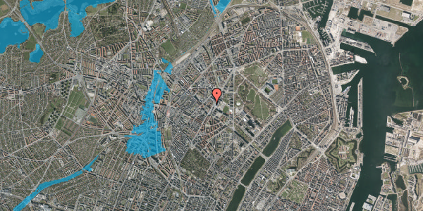 Oversvømmelsesrisiko fra vandløb på Fogedgården 3, 1. mf, 2200 København N