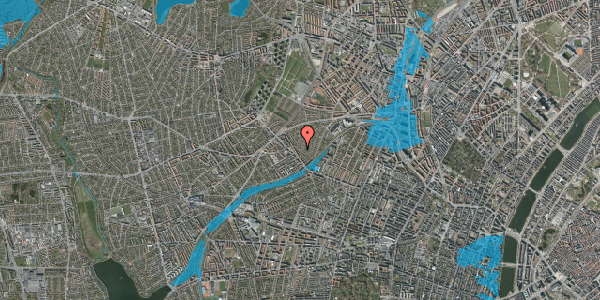 Oversvømmelsesrisiko fra vandløb på Fordresgårdvej 30, 2400 København NV