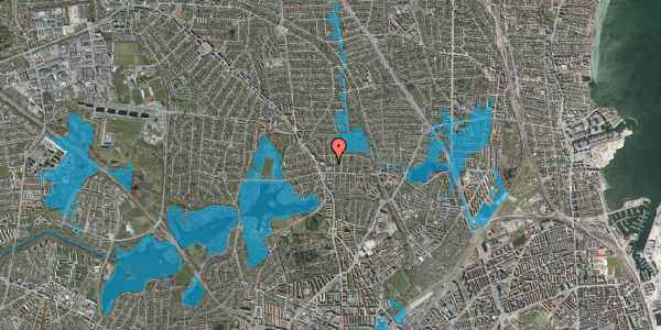 Oversvømmelsesrisiko fra vandløb på C.J. Frandsens Vej 7, 2400 København NV