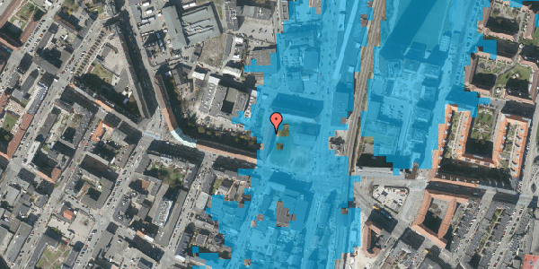 Oversvømmelsesrisiko fra vandløb på Frederikssundsvej 14C, 1. th, 2400 København NV