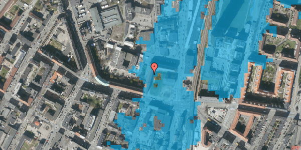 Oversvømmelsesrisiko fra vandløb på Frederikssundsvej 14D, st. th, 2400 København NV