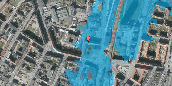 Oversvømmelsesrisiko fra vandløb på Frederikssundsvej 14F, 2. th, 2400 København NV