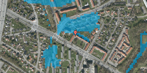 Oversvømmelsesrisiko fra vandløb på Frederikssundsvej 406, 2. th, 2700 Brønshøj