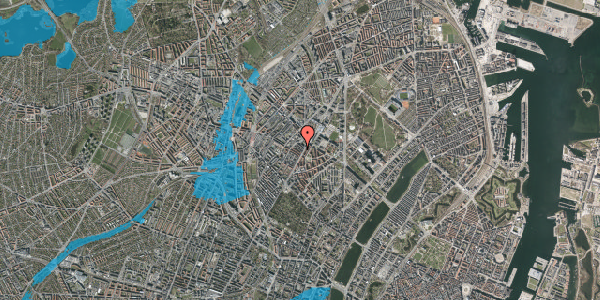 Oversvømmelsesrisiko fra vandløb på Frejasgade 3, 3. tv, 2200 København N