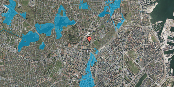 Oversvømmelsesrisiko fra vandløb på Fuglefængervej 5, 1. th, 2400 København NV