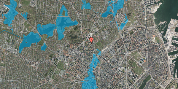 Oversvømmelsesrisiko fra vandløb på Fuglefængervej 9, 2. tv, 2400 København NV