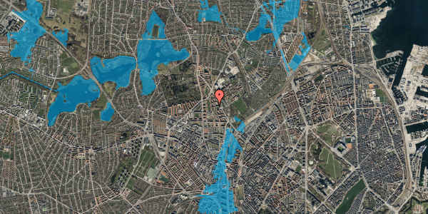 Oversvømmelsesrisiko fra vandløb på Fuglefængervej 11, 1. tv, 2400 København NV