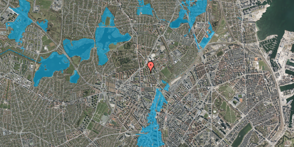Oversvømmelsesrisiko fra vandløb på Fuglefængervej 15, st. tv, 2400 København NV
