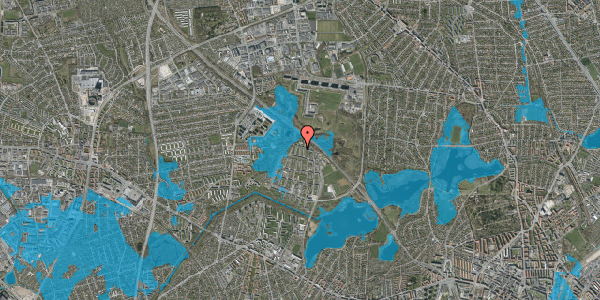 Oversvømmelsesrisiko fra vandløb på Fuglegavl 9, 2. tv, 2700 Brønshøj