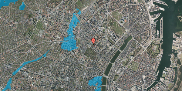 Oversvømmelsesrisiko fra vandløb på Fyensgade 6, 1. tv, 2200 København N