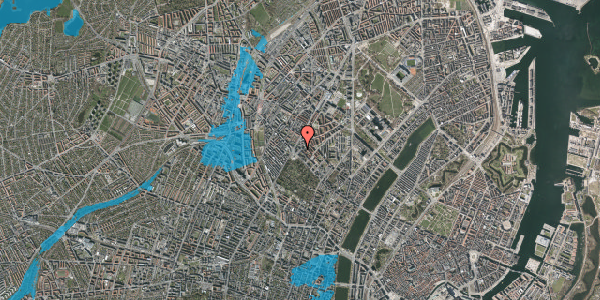 Oversvømmelsesrisiko fra vandløb på Fyensgade 9, 3. th, 2200 København N