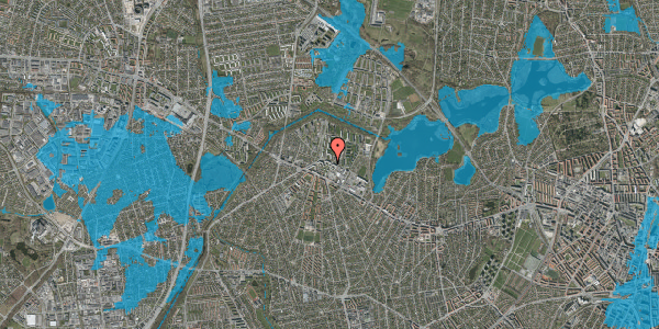 Oversvømmelsesrisiko fra vandløb på Gadelandet 2F, st. tv, 2700 Brønshøj