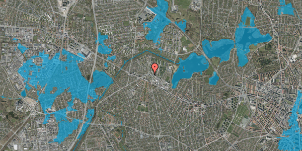Oversvømmelsesrisiko fra vandløb på Gadelandet 4, st. 3, 2700 Brønshøj