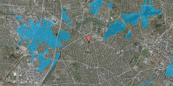 Oversvømmelsesrisiko fra vandløb på Gadstrupvej 2, 2700 Brønshøj