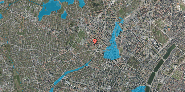 Oversvømmelsesrisiko fra vandløb på Genforeningspladsen 3, 1. tv, 2400 København NV