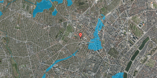 Oversvømmelsesrisiko fra vandløb på Genforeningspladsen 5, st. , 2400 København NV