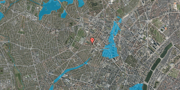 Oversvømmelsesrisiko fra vandløb på Genforeningspladsen 13, 1. tv, 2400 København NV