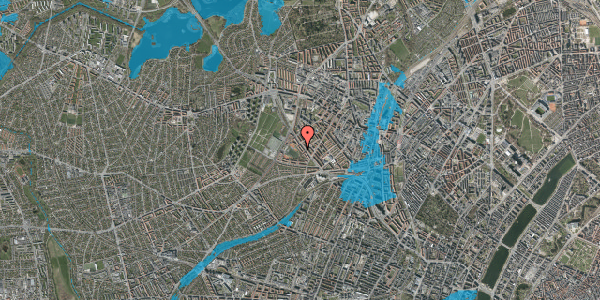 Oversvømmelsesrisiko fra vandløb på Genforeningspladsen 20, st. tv, 2400 København NV