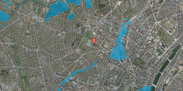 Oversvømmelsesrisiko fra vandløb på Genforeningspladsen 41, 2. tv, 2400 København NV