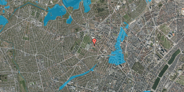 Oversvømmelsesrisiko fra vandløb på Genforeningspladsen 50, kl. , 2400 København NV